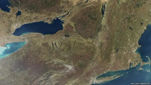 NASA Earth Observatory لیک پلاسید، نیویورک 