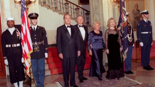 Ширак и Клинтон во время приема