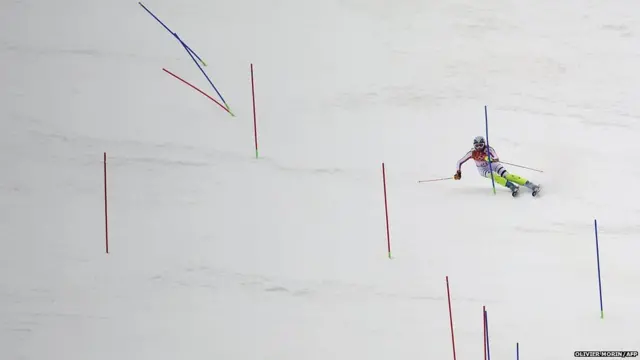 Мария Хефль-Риш выиграла золотую медаль в суперкомбинации