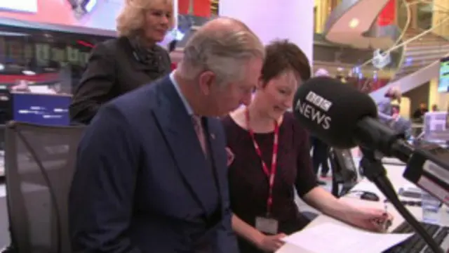 查尔斯王子和BBC员工谈话