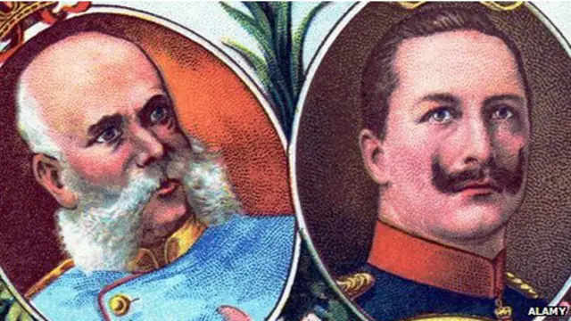 آسٹرین بادشاہ فرانز جوزف فرڈینینڈ اور قیصر ولیہیم اتحادی تھے