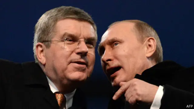 Томас Бах и Владимир Путин