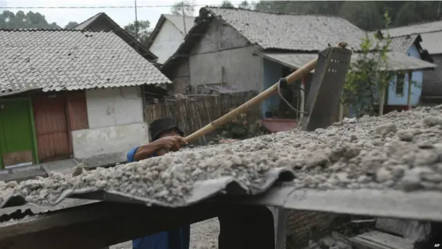 जावा टापू पर माउंट केलुद ज्वालामुखी