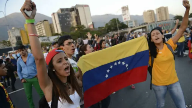 Manifestações de estudantes em Caracas | Foto: AFP