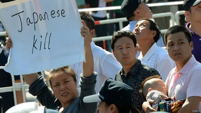 Manifestantes antijaponeses