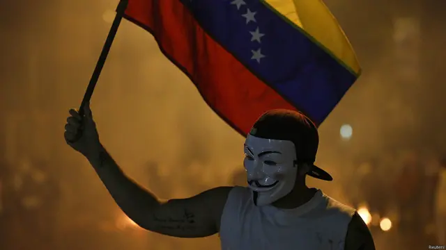 Manifestante en Caracas