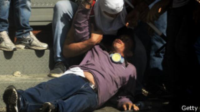 Herido en las manifestaciones en Venezuela