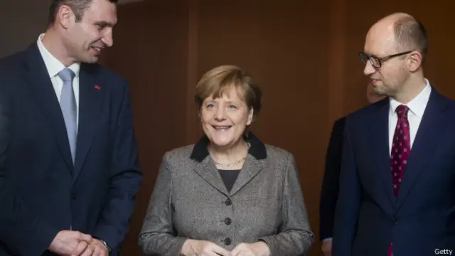 Меркель, Кличко, Яценюк