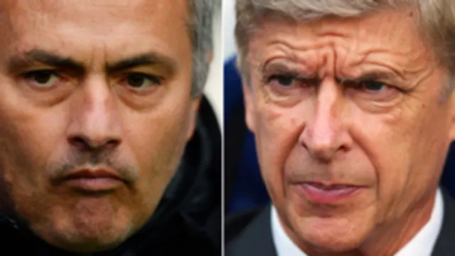 يتواصل التلاسن بين فينغر (الى اليمين) ومورينيو