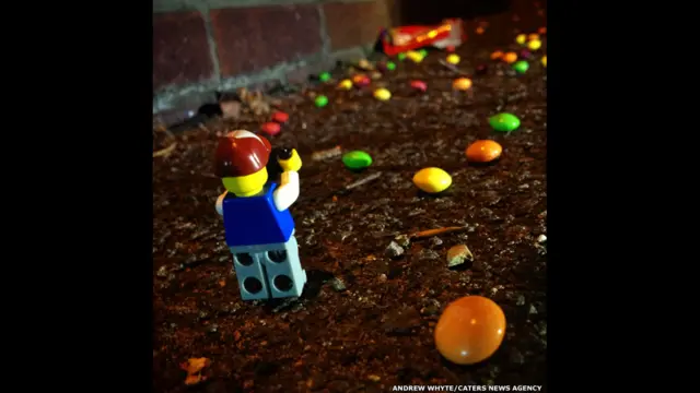 Legographer di tengah-tengah permen. Andrew Whyte/Cater News Agency