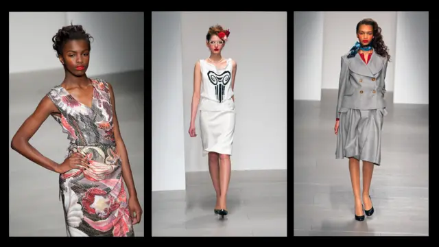 Modelos en el desfile de Vivienne Westwood. Foto: Emma Lynch/BBC