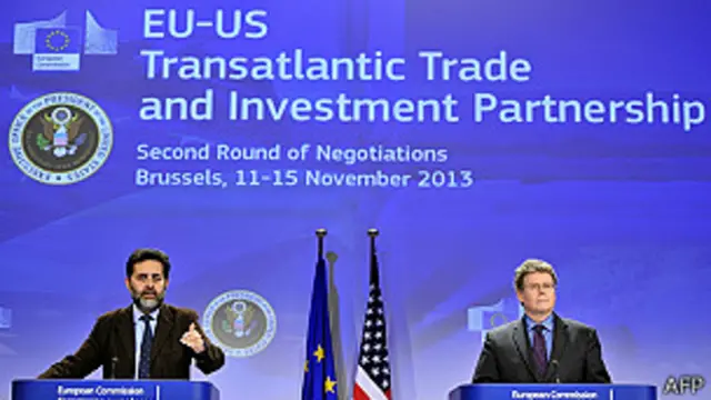 Los diálogos para un tratado entre la Unión Europea y Estados Unidos comenzaron en julio de 2013.