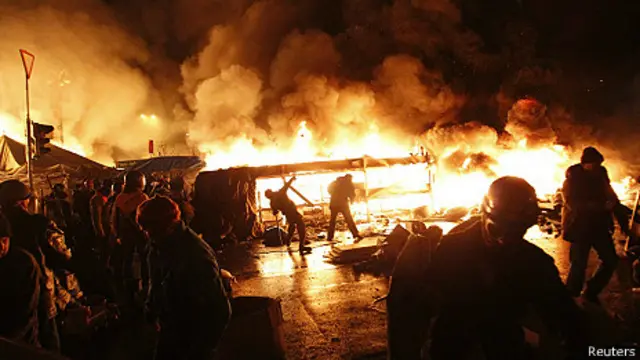 Enfrantamientos en Kiev, Ucrania