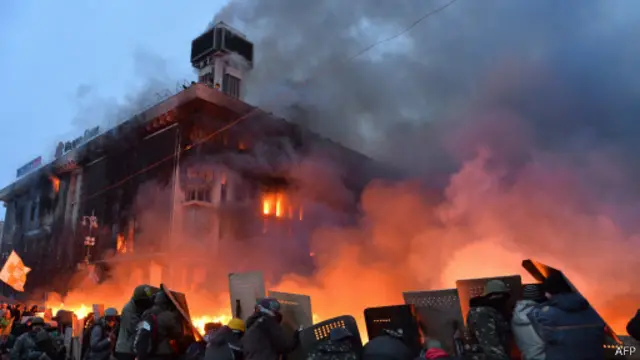 Дом профсоюзов, пожар