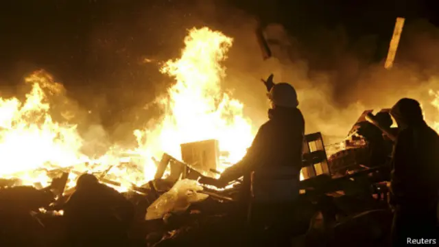 Евромайдан, пожары