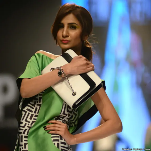 ایک اور ماڈل جعفر جی کا بیگ لیے ہوئے۔