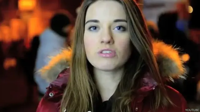 यूक्रेन की एक प्रदर्शनकारी का वीडियो