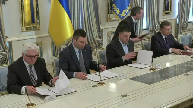 Acordo assinado na Ucrânia