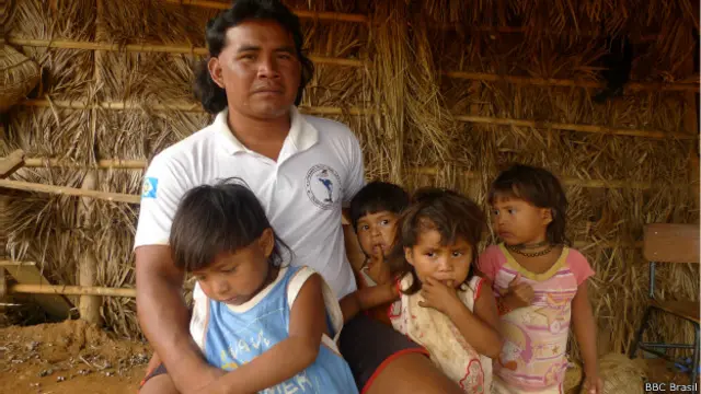 Família xavante no MT 