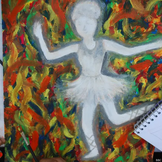 فن پاروں میں معاشرے کو دیمک کی طرح چاٹتی شدت پسندی، آزادی اظہار کی کمی، عدم تحفظ کا احساس اور بحیثیت قوم اندرونی انتشار سے متاثر ہونے کی کیفیت عیاں تھی۔