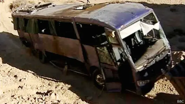 Автобус после падения