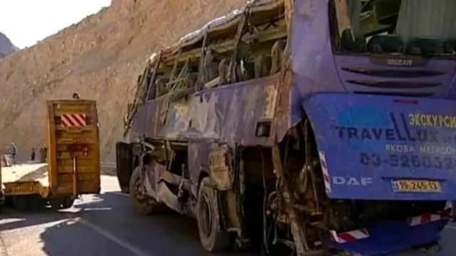 Автобус после катастрофы