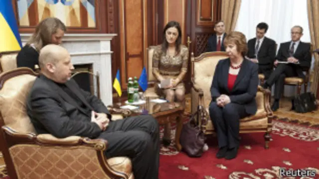 Александр Турчинов и Кэтрин Эштон