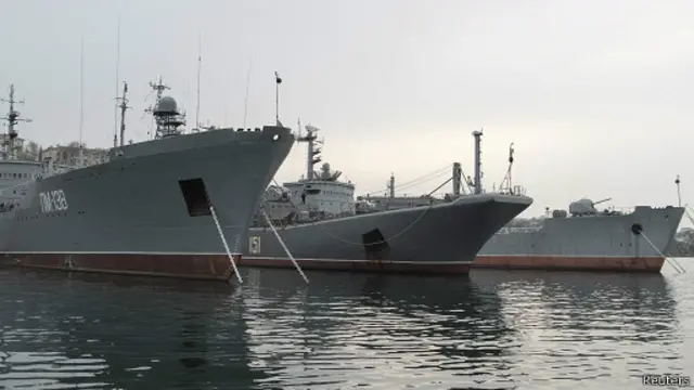 Российские корабли на базе в Севастополе
