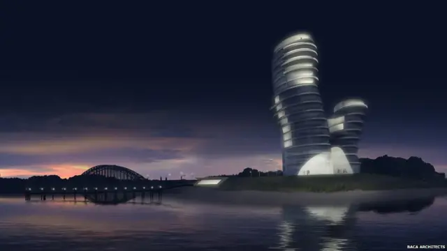 عادت جائزة التجديد والتطوير لمكتب باكا للهندسة المعمارية في هولندا لتصميم برج سكني وجسر للمشاة. 