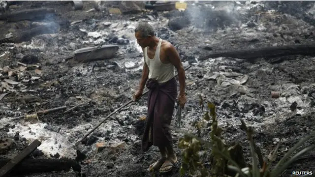 بودھوں اور مسلمانوں کے درمیان فسادات میں ہزاروں روہنجیا مسلمان نقل مکانی پر مجبور ہو چکے ہیں