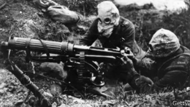 Soldados peleando durante la I Guerra Mundial