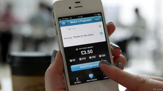 मोबाइल पर भुगतान