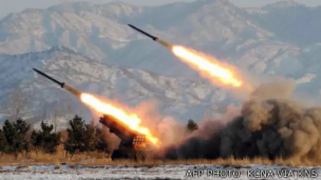 کره شمالی اخیرا تعداد زیادی موشک کوتاهبرد را آزمایش کرده است ( عکس آرشیو)