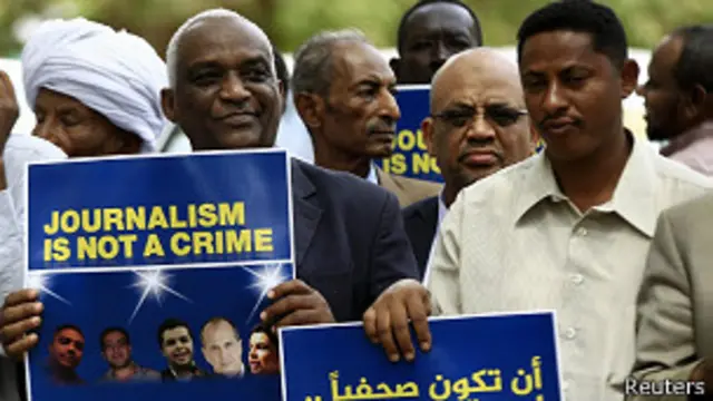 Concentración de periodistas en Sudán