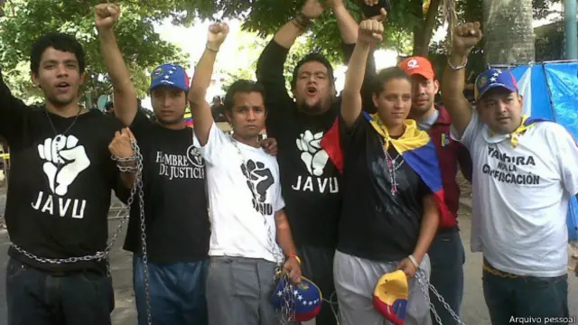 Integrantes de movimento de jovens direitistas (foto: arquivo pessoal)