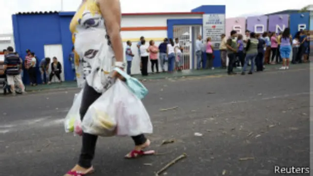 Fila de un supermercado 