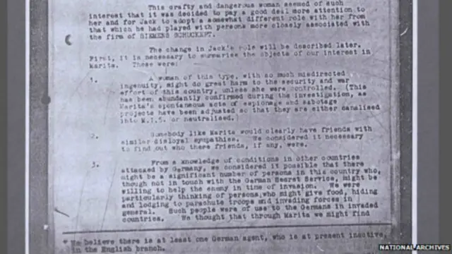 英国国家档案局公布的二战情报资料。