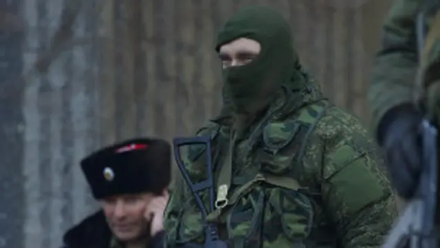 在克里米亚的军人