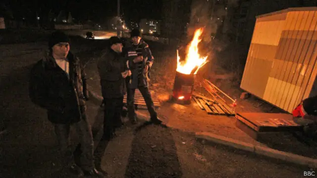 Охрана поселка крымских татар