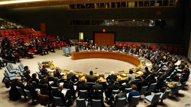 Conselho de Segurança no sábado. Foto: AFP