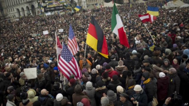 Демонстрация в Киеве 2 марта