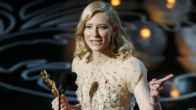 澳大利亞著名女星凱特•布蘭切特（Cate Blanchett）因在電影《藍茉莉》（Blue Jasmine）中的演出贏得最佳女主角獎。