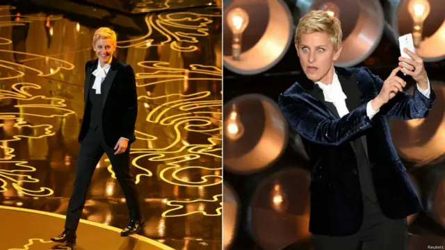 المذيعة الأمريكية الشهيرة إيلين ديجينيرز قدمت حفل توزيع جوائز الأوسكار لهذا العام.