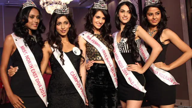 ممبئی میں ایک میڈیا گروپ کی جانب سے منعقد کیے جانے والے مس انڈیا مقابلے میں حسینوں کے غول کے غول نظر آئے۔