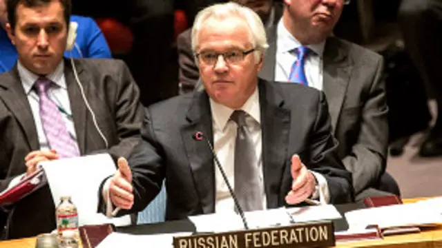 ویتالي چورکین د ملګرو ملتونو اسمبلۍ ته په وینا کې ویلي، چې یانوکوویچ په لیکلې بڼه له روسیي ولسمشر ویلادیمیر پوتین غوښتنه کړې ده.