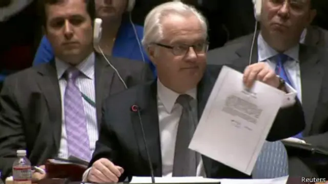 Đại sứ Vitaly Churkin trình thư của ông Yanukovych trước Hội đồng Bảo an