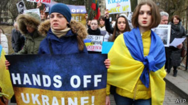 Protesta en Ucrania.