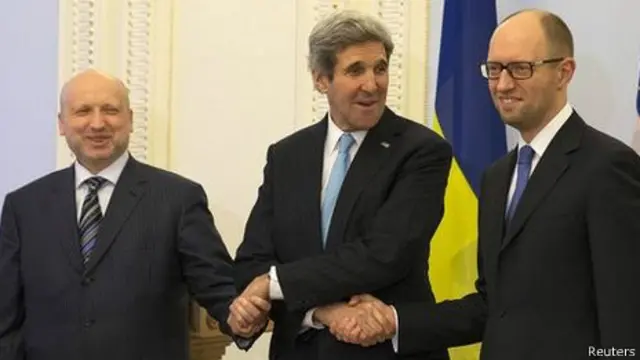 Ngoại trưởng Mỹ John Kerry gặp ban lãnh đạo mới của Ukraine ở Kiev