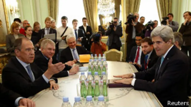 لاورورف بدھ کو پیرس میں امریکی ہم منصب جان کیری سے ملے