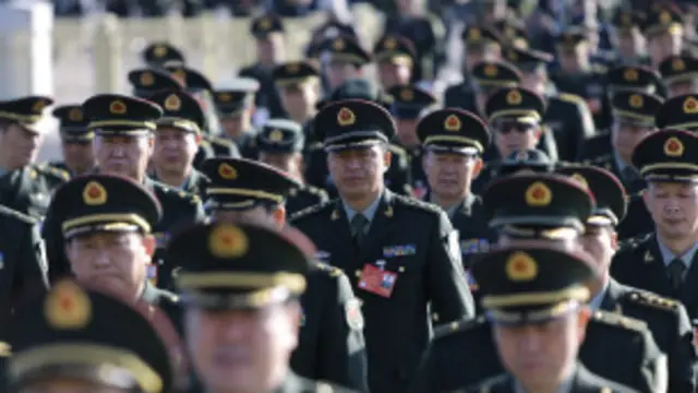 Militer Cina mengikuti kongres